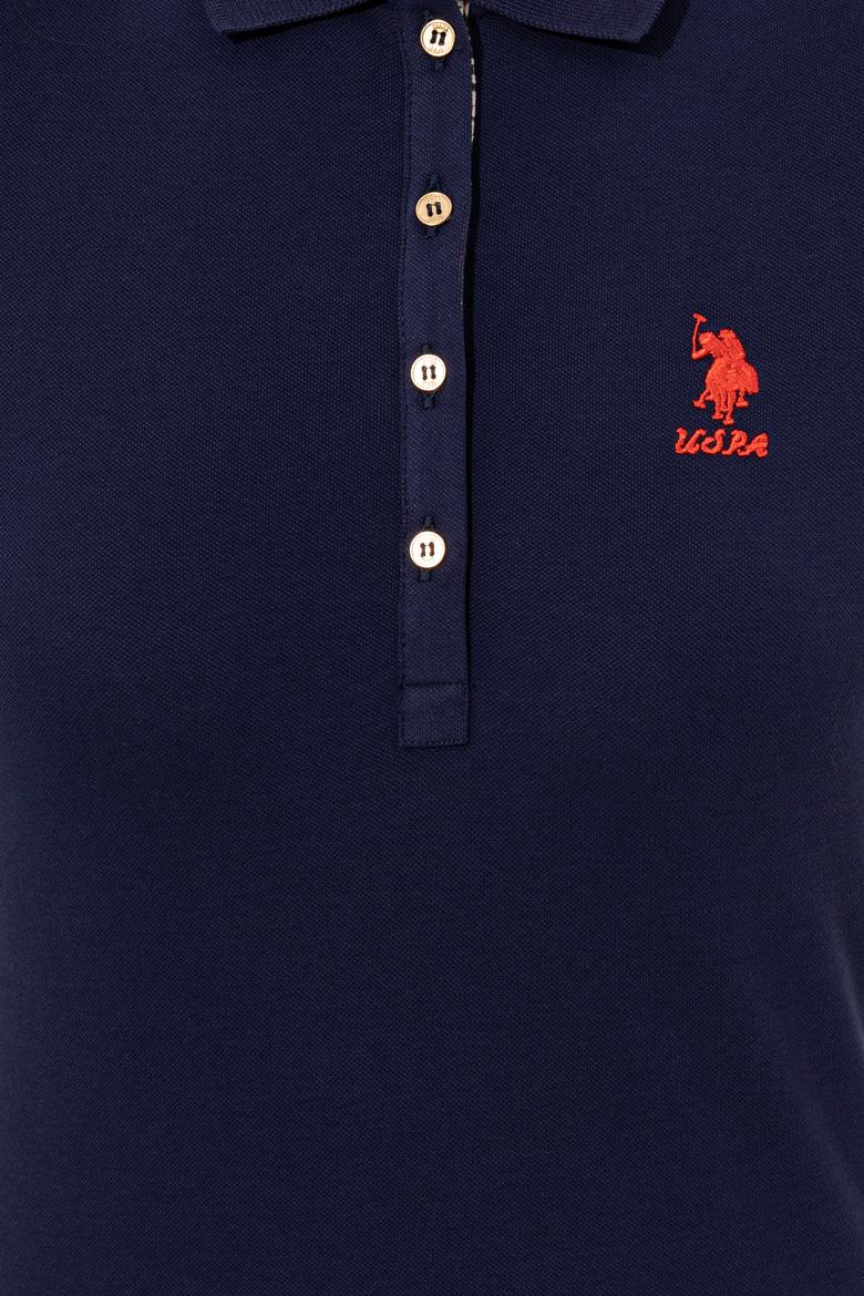 Kadın Lacivert Basic Polo Yaka Tişört - 50246287010
