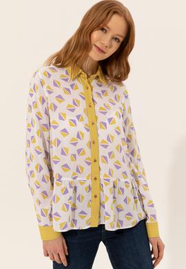 Kadın Safran Uzun Kollu Gömlek - 50246758006