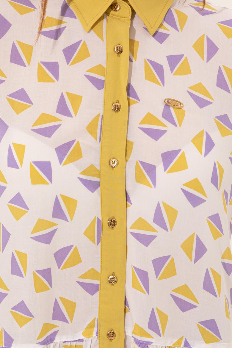 Kadın Safran Uzun Kollu Gömlek - 50246758006