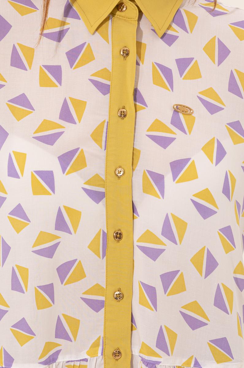 Kadın Safran Uzun Kollu Gömlek