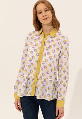 Kadın Safran Uzun Kollu Gömlek - 50246758006