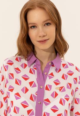 Kadın Menekşe Uzun Kollu Gömlek - 50246758022