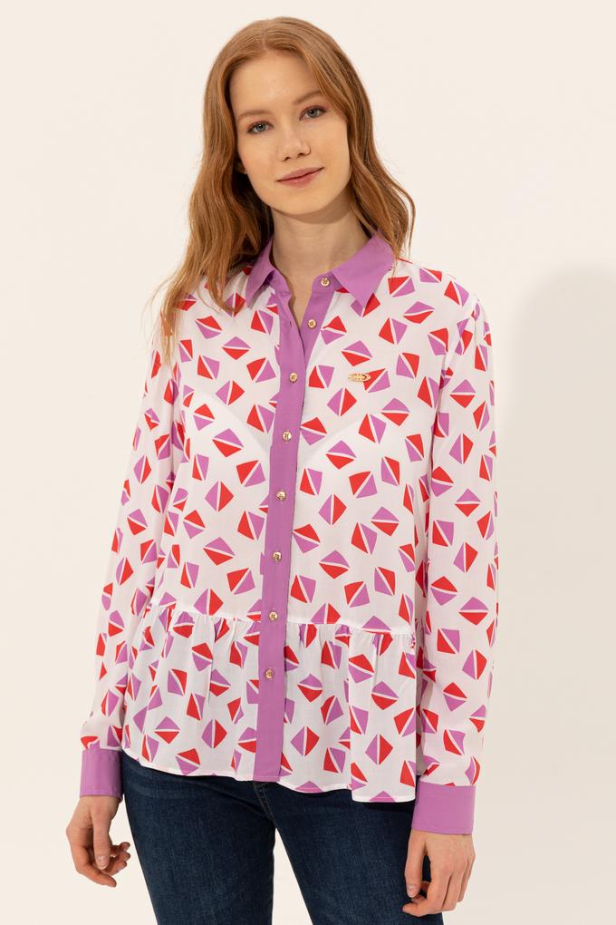 Kadın Menekşe Uzun Kollu Gömlek