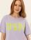 Kadın Lila Bisiklet Yaka Tişört