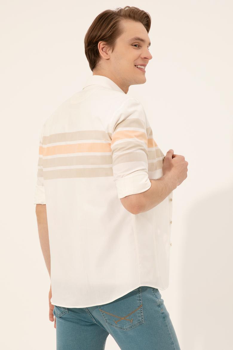 Erkek Turuncu Uzun Kollu Gömlek - 50246189007