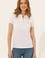 Kadın Beyaz Polo Yaka Tişört