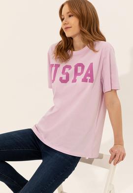 Kadın Manolya Bisiklet Yaka Tişört - 50249001071