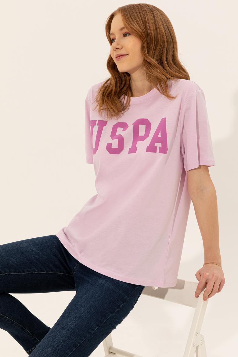 Kadın Manolya Bisiklet Yaka Tişört - 50249001071