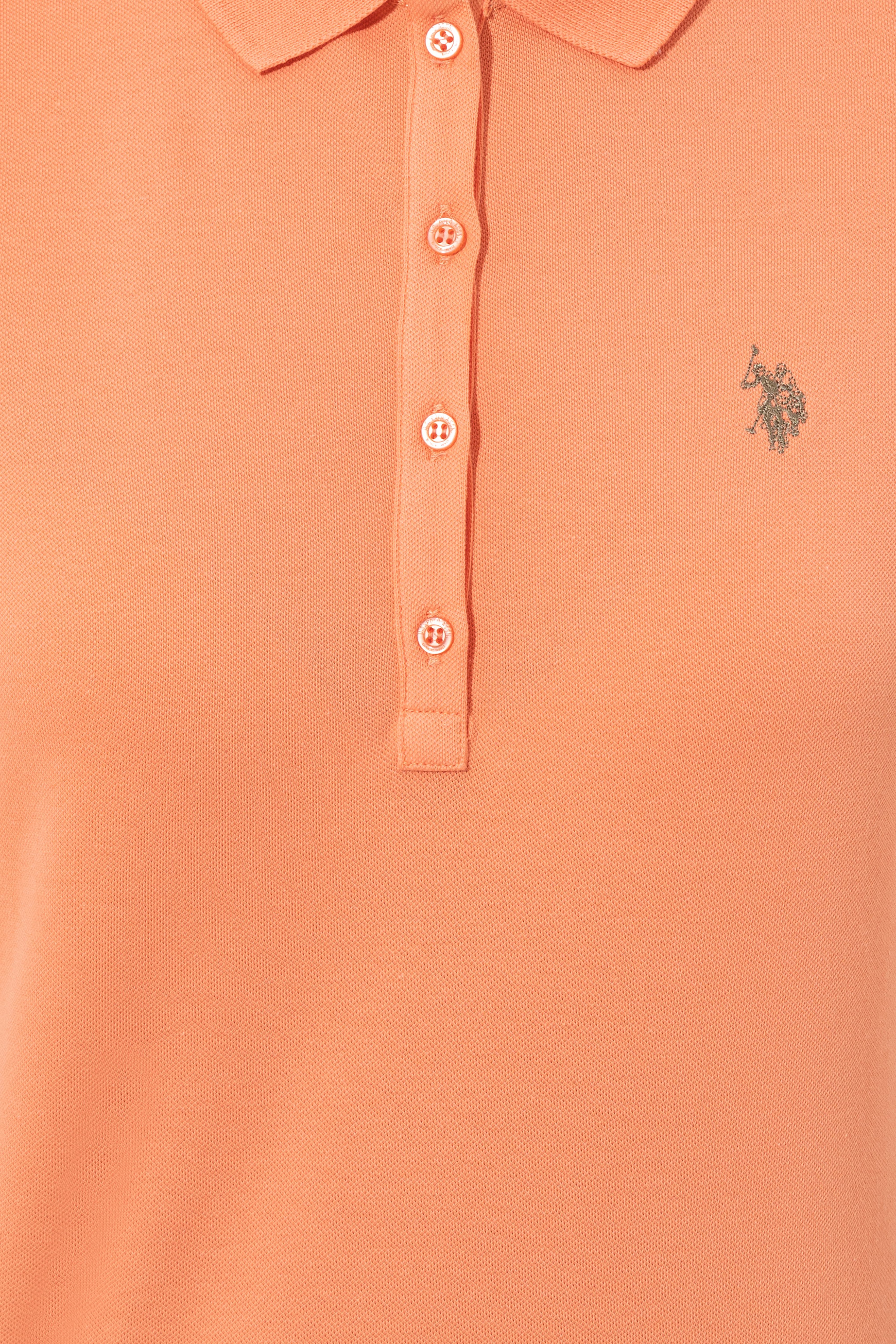 Kadın Somon Basic Polo Yaka Tişört - Image 6