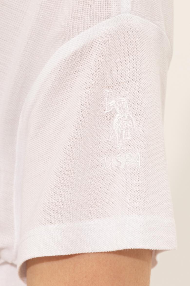 Kadın Beyaz Bisiklet Yaka Tişört - 50249027007