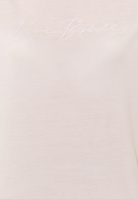 Kadın Beyaz Bisiklet Yaka Tişört - 50249027007