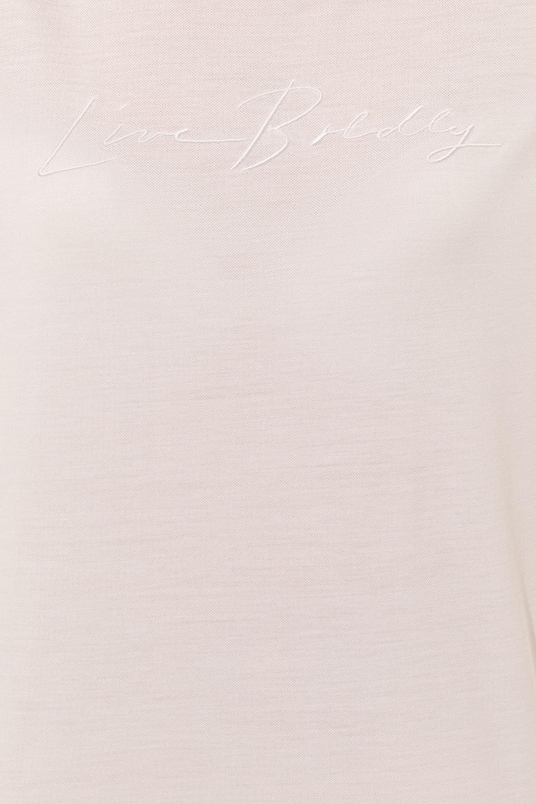 Kadın Beyaz Bisiklet Yaka Tişört - 50249027007