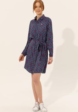 Kadın Lacivert Dokuma Elbise - 50246868008