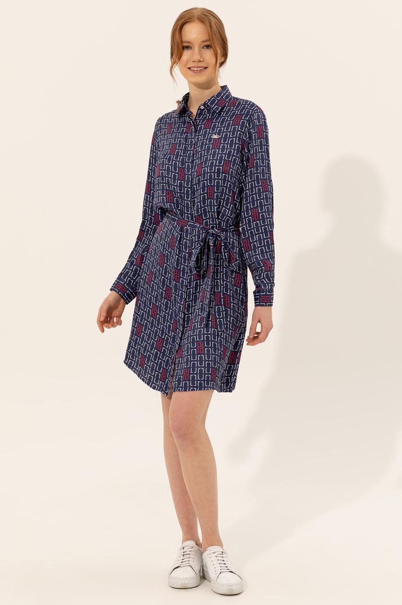 Kadın Lacivert Dokuma Elbise