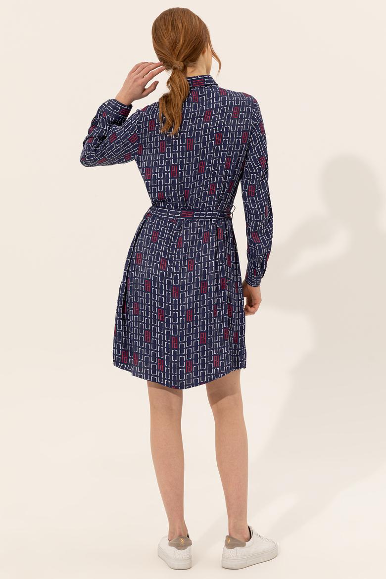 Kadın Lacivert Dokuma Elbise - 50246868008