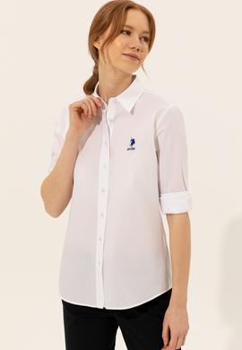 Kadın Beyaz Uzun Kollu Gömlek - 50247284026