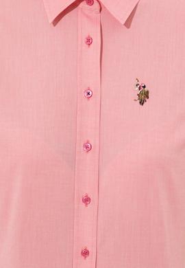 Kadın Pembe Uzun Kollu Basic Gömlek - 50246454080