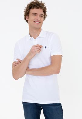 Erkek Beyaz Basic Polo Yaka Tişört - 50249149032