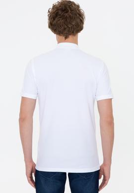 Erkek Beyaz Basic Polo Yaka Tişört - 50249149032