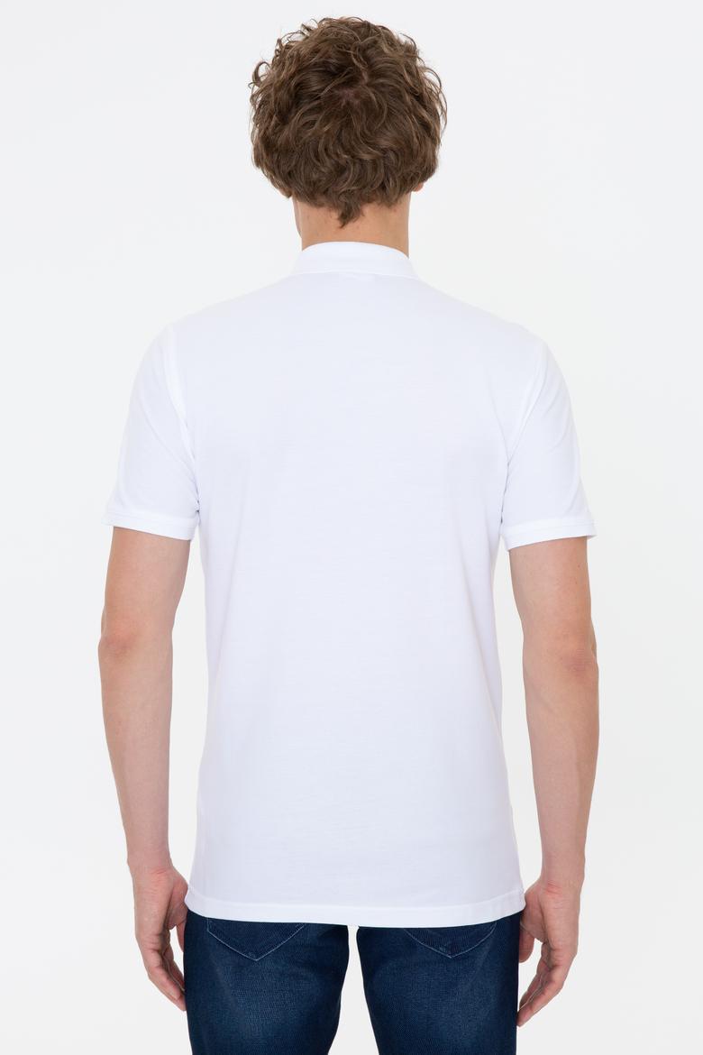 Erkek Beyaz Basic Polo Yaka Tişört - 50249149032