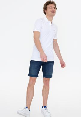 Erkek Beyaz Basic Polo Yaka Tişört - 50249149032