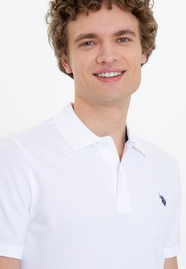 Erkek Beyaz Basic Polo Yaka Tişört - 50249149032