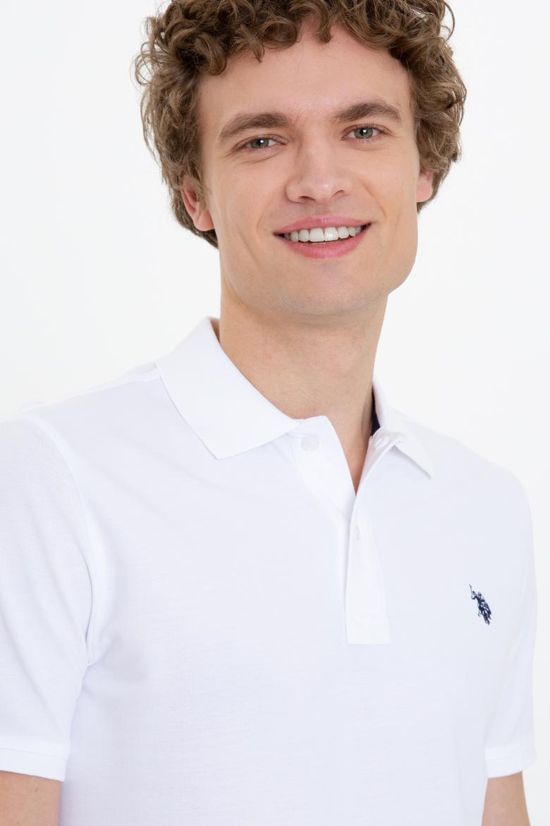 Erkek Beyaz Basic Polo Yaka Tişört - 50249149032