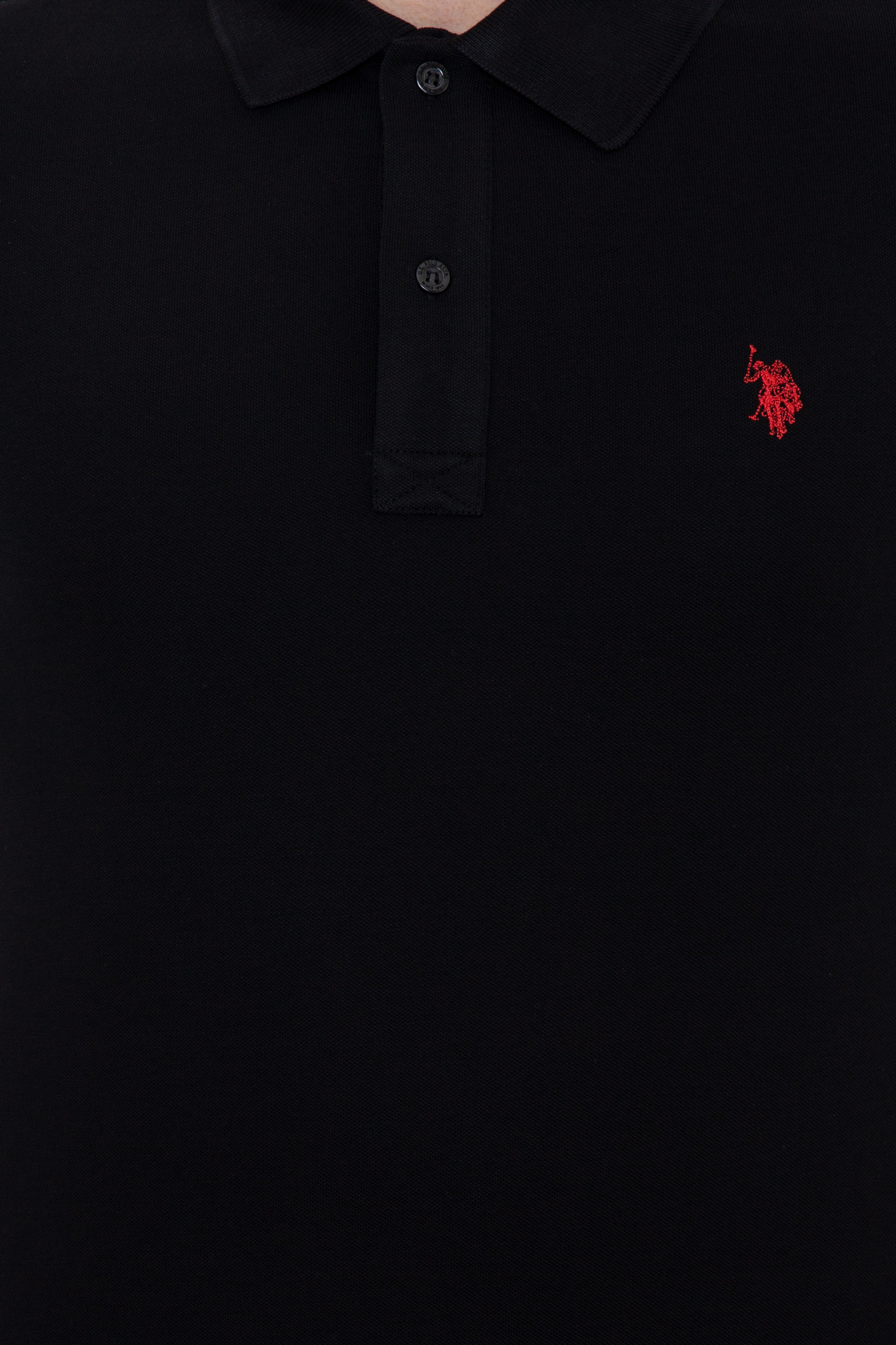 Erkek Siyah Polo Yaka Basic T-Shirt - Image 6