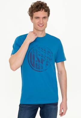 Erkek Petrol Bisiklet Yaka T-Shirt - 50247329174