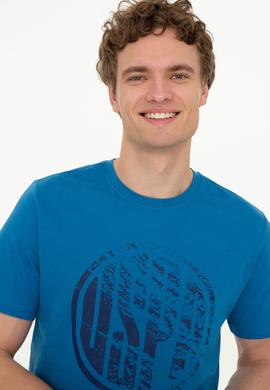 Erkek Petrol Bisiklet Yaka T-Shirt - 50247329174