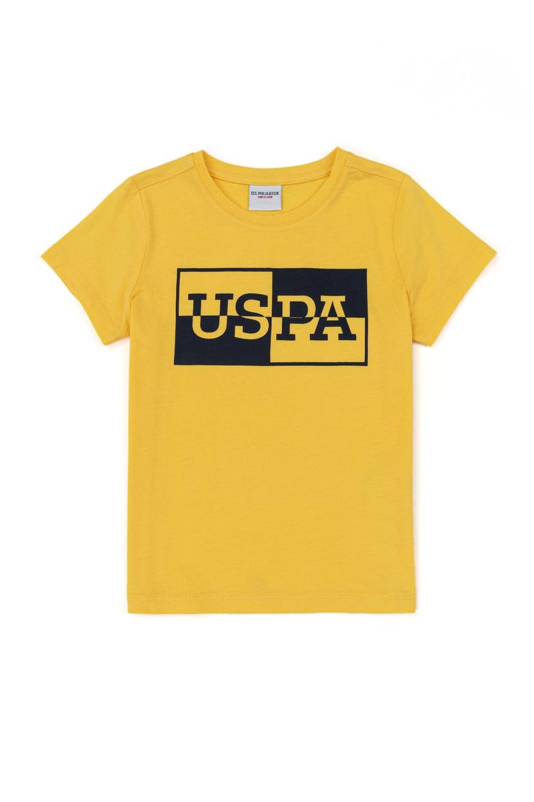 Çocuk Açık Sarı Bisiklet Yaka Tişört - 50247351036