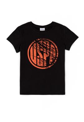 Çocuk Siyah Bisiklet Yaka Tişört - 50247353112