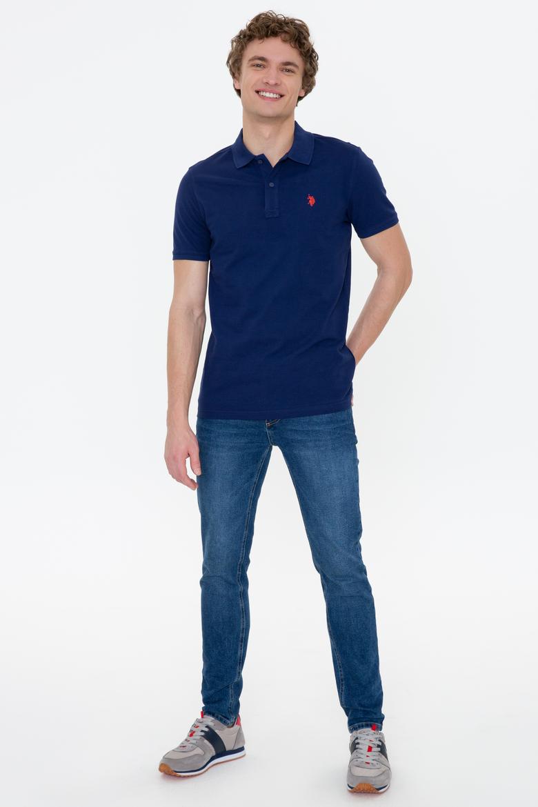 Erkek Lacivert Basic Polo Yaka Tişört - 50249149110