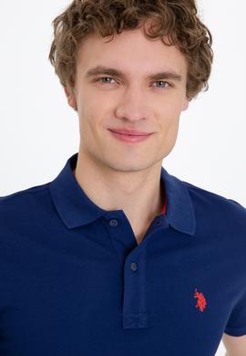 Erkek Lacivert Basic Polo Yaka Tişört - 50249149110