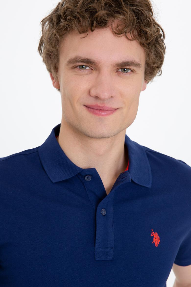 Erkek Lacivert Basic Polo Yaka Tişört - 50249149110