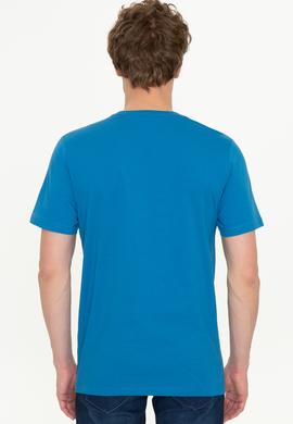 Erkek Petrol Bisiklet Yaka T-Shirt - 50247329174