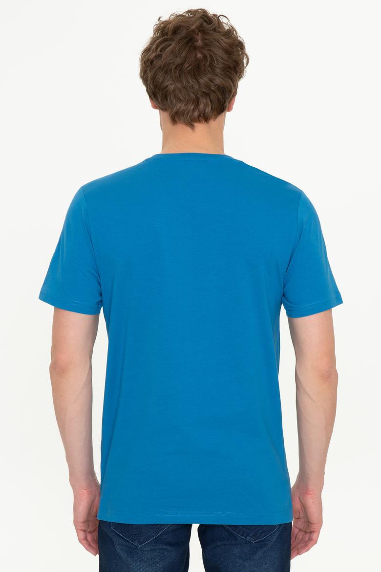 Erkek Petrol Bisiklet Yaka T-Shirt - 50247329174