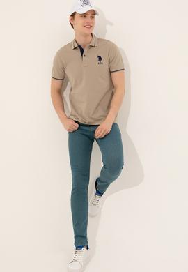 Erkek Haki Basic Tişört - 50247371081