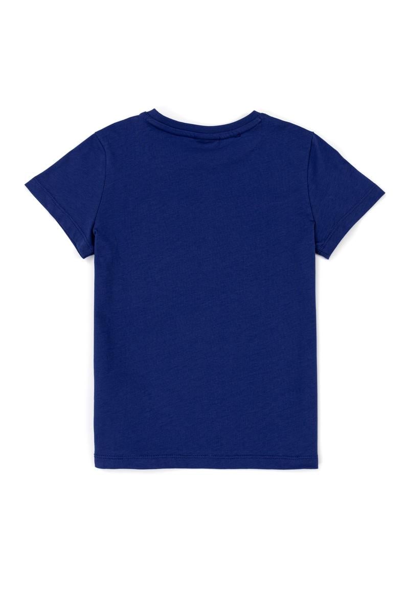 Çocuk Mavi Bisiklet Yaka Tişört