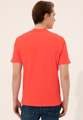Erkek Kırmızı Hakim Yaka T-Shirt - 50247366053