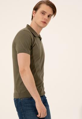 Erkek Haki Triko Kazak - 50254495001