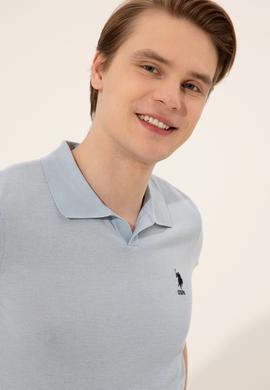 Erkek Açık Mavi Triko Kazak - 50254495059