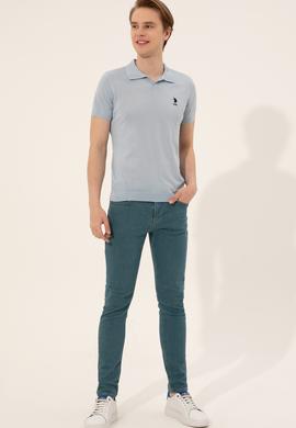 Erkek Açık Mavi Triko Kazak - 50254495059