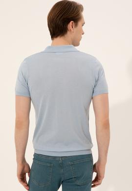 Erkek Açık Mavi Triko Kazak - 50254495059