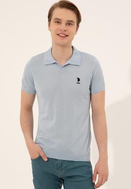 Erkek Açık Mavi Triko Kazak - 50254495059