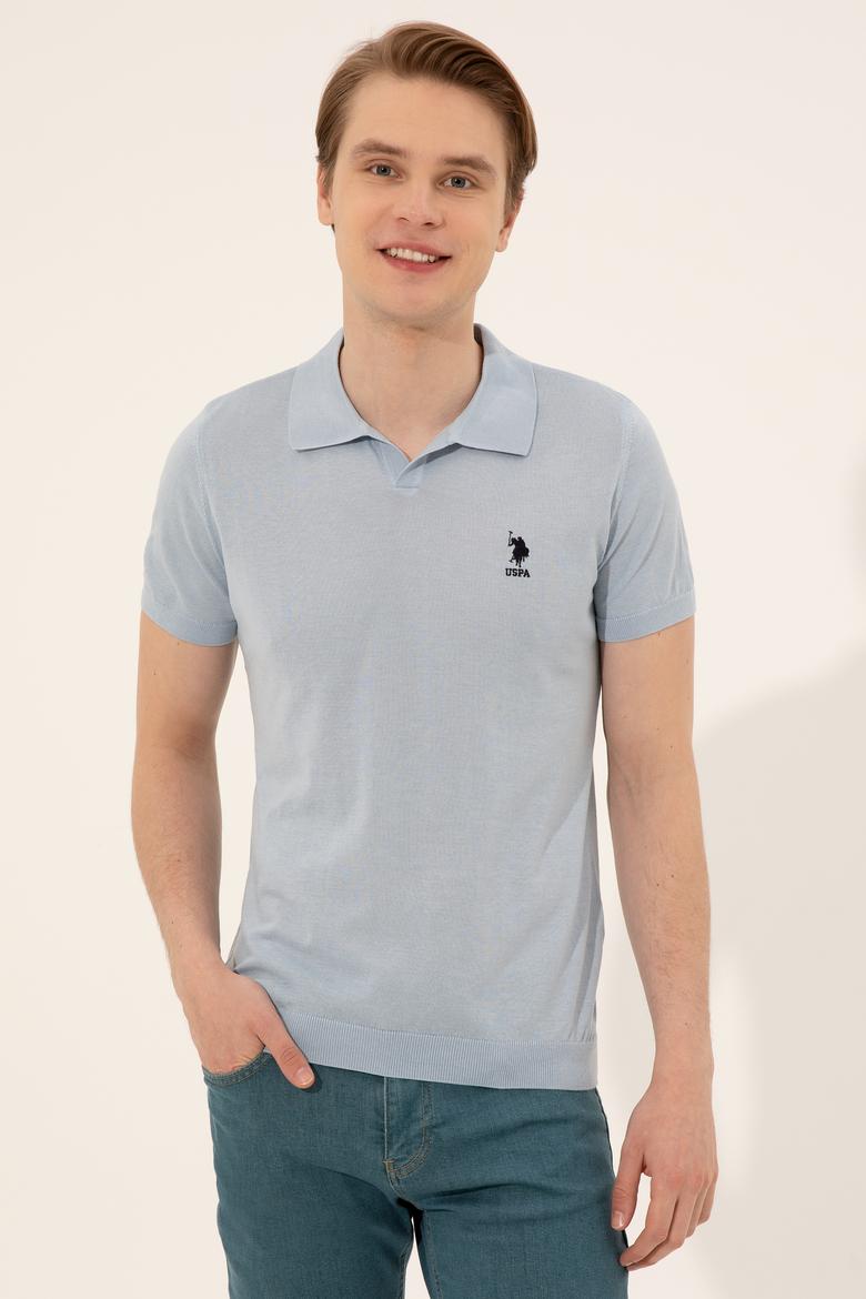 Erkek Açık Mavi Triko Kazak - 50254495059