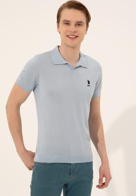 Erkek Açık Mavi Triko Kazak - 50254495059