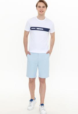 Erkek Beyaz Bisiklet Yaka T-Shirt - 50247327003