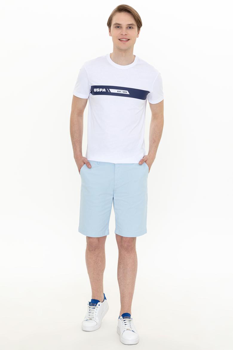 Erkek Beyaz Bisiklet Yaka T-Shirt - 50247327003