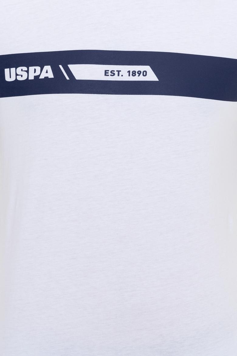 Erkek Beyaz Bisiklet Yaka T-Shirt - 50247327003